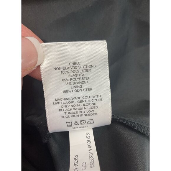 NEW Express size L Black Taffeta Faux Wrap Cropped Off Shoulder puff sleeve - Picture 8 of 10